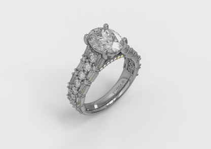 Matching Band for Opulent Oval Engagement Ring