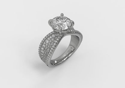 Bold Pave Engagement Ring