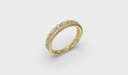 Marquise Duo Stackable Band