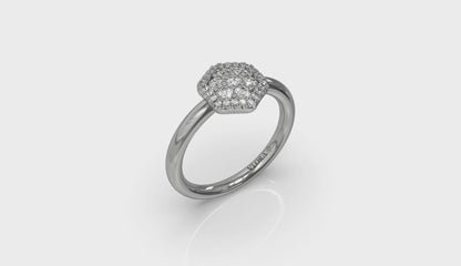 Diamond Cluster Single Honeycomb Ring