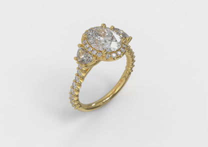 Matching Band for Embrace Halo Oval Engagement Ring