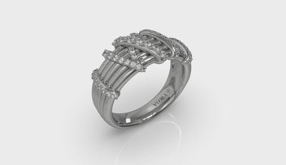 Diamond Ribbon Ring