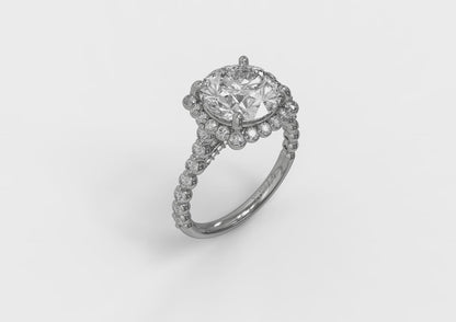 Matching Band for Floating Halo Round Engagement Ring
