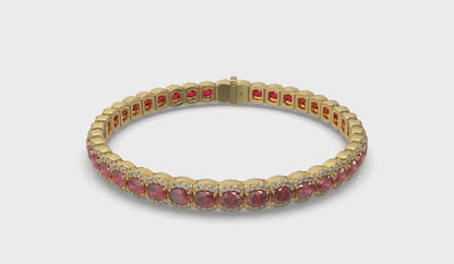 Diamond and Ruby Bracelet