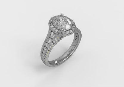 Matching Band for Opulent Oval Halo Engagement Ring