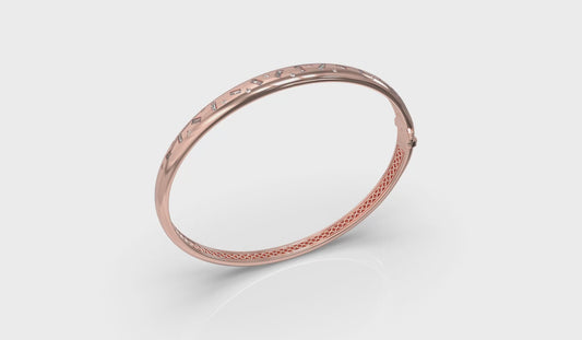 Baguette and Round Diamond Confetti Bangle
