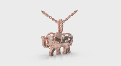 Diamond Elephant Pendant