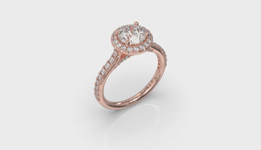 Classic Round Halo Engagement Ring
