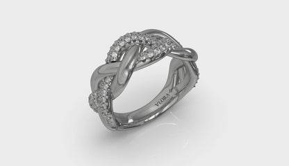 Alternating Diamond Twist Ring