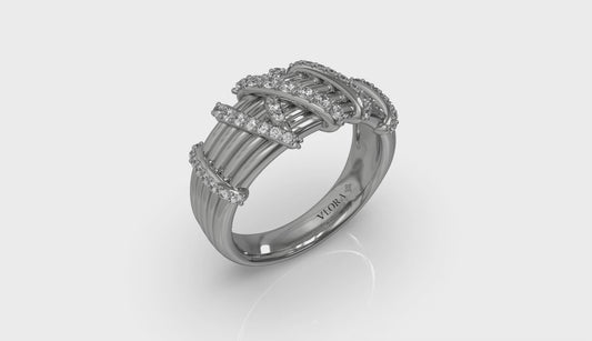 Diamond Ribbon Ring