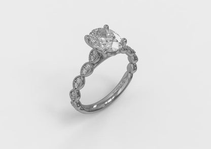 Matching Band for Unity Oval Engagement Ring