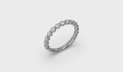 Matching Band for Classic Oval Engagement Ring with Floating Diamond Band