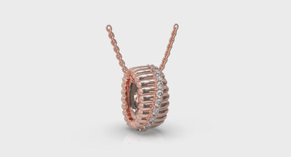 Fluted Wave Ring Pendant