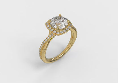 Entwined Euro Halo Matching Wedding Band