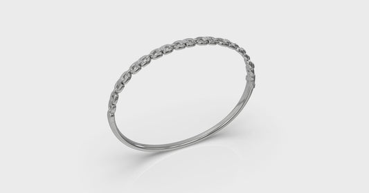 Alternating Diamond Bangle Bracelet