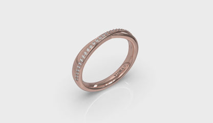 Slim Crossed Stackable Band