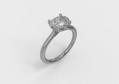 Horizon Oval Solitaire Engagement Ring