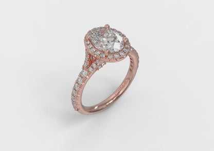 Matching Band for Timeless Halo Split Shank Oval Engagement Ring
