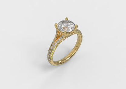 Splendid Cathedral Split Shank Engagement Ring