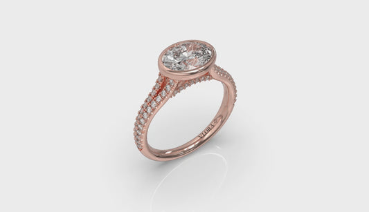 Horizon Oval Bezel Engagement Ring