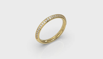 Contoured Pavé Diamond Band