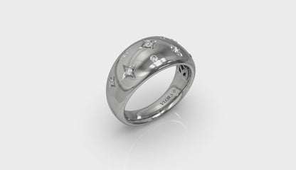 Diamond Vlora Star Dome Ring