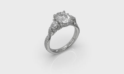 Brilliantly Entwined Three Stone Engagement Ring