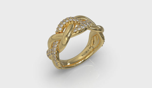 Alternating Diamond Twist Ring