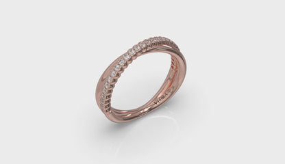 Slim Crossed Stackable Band