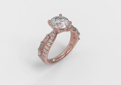 Matching Band for Entwined Round Diamond Engagement Ring