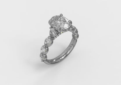 Cascade Oval Engagement Ring