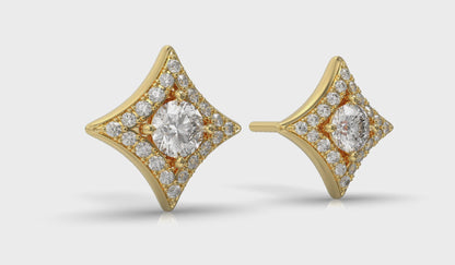 Diamond Vlora Star Stud Earrings