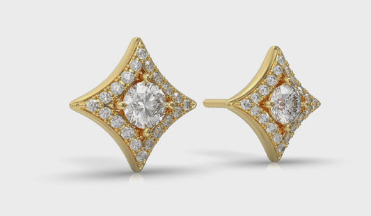 Diamond Vlora Star Stud Earrings