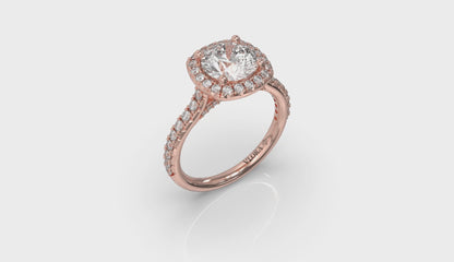 Timeless Euro Halo Round Engagement Ring