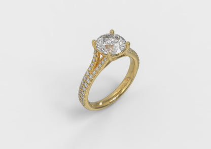 Splendid Cathedral Split Shank Engagement Ring
