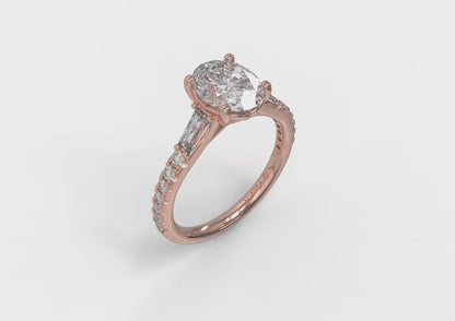 Matching Band for Luminous Oval Engagement Ring