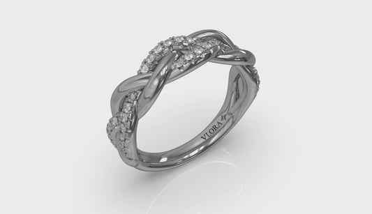 Alternating Diamond Twist Ring