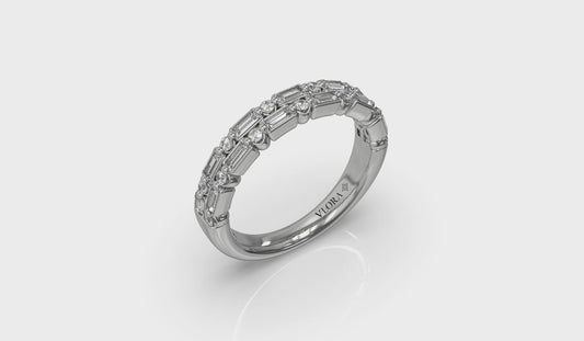 Diamond Baguette Two Row Ring