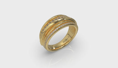 Diamond Pavé Multi-Row Wrapped Ring