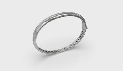 Diamond Vlora Star Hinged Bangle