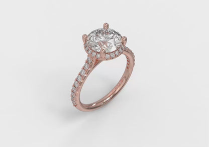 Matching Band for Graceful Halo Engagement Ring
