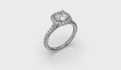 Timeless Euro Halo Round Engagement Ring