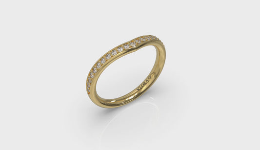Diamond Contour Wedding Band