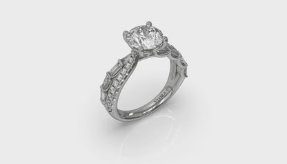 Entwined Round Diamond Engagement Ring
