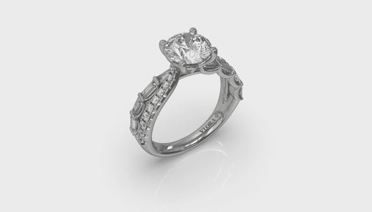 Entwined Round Diamond Engagement Ring