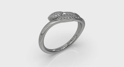 Double Oval Pavé Diamond Ring
