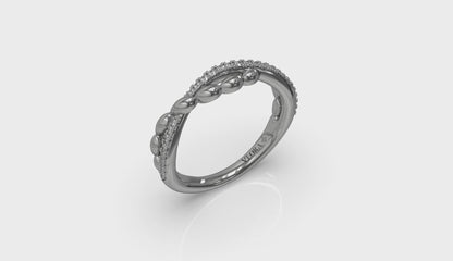 Beaded Twist Stackable Band