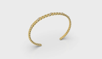 Slim Twist Cuff Bracelet