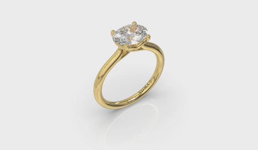 Horizon Oval Solitaire Engagement Ring