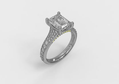 Matching Band for Emerald Cut Cathedral Engagement Ring